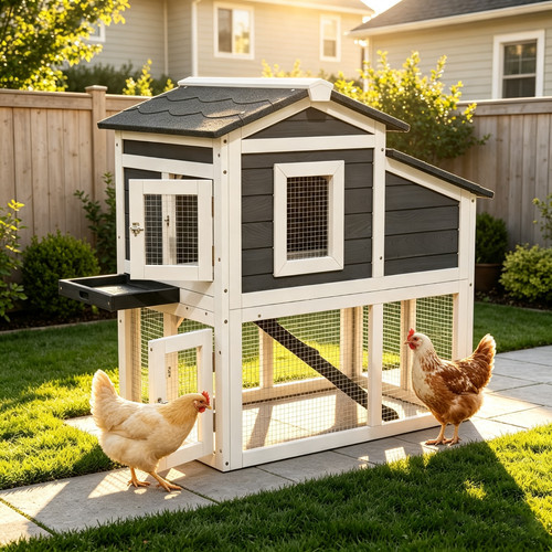 Backyard chicken coop - chicken, with