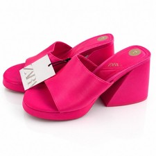 Zara Pink Mule Heels UK 6