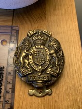 VTG 1953 Coronation BRASS DOOR KNOCKER  Queen Elizabeth II ENGLAND