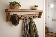 Rustic Solid Wood Coat Rack