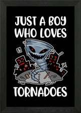 Boy Loves Tornadoes Framed