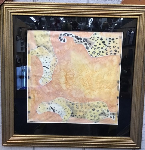 Vintage silk cheetah - silk, hunting
