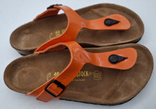Birkenstock Gizeh Orange Patent gladiator thongs sandals - UK 7, EUR 40 Regular