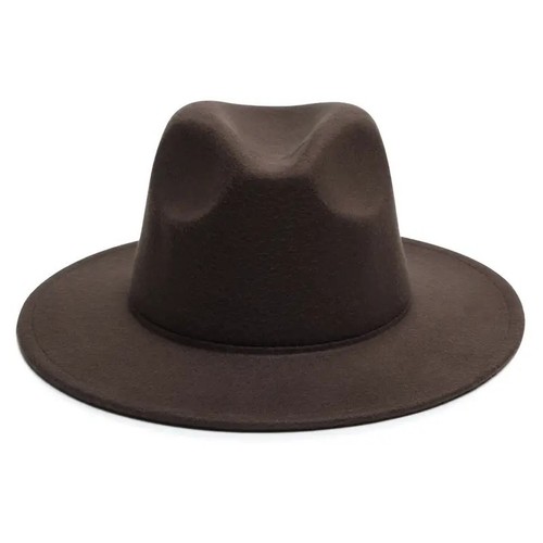 Brown classic fedora - fedora, felt