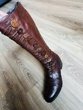 Bertie Brown Leather Knee High