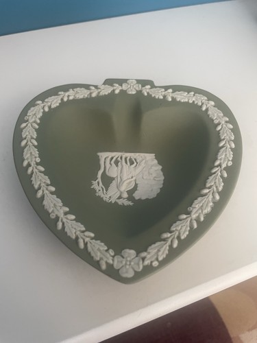 Wedgwood sage jasperware heart - wedgwood,