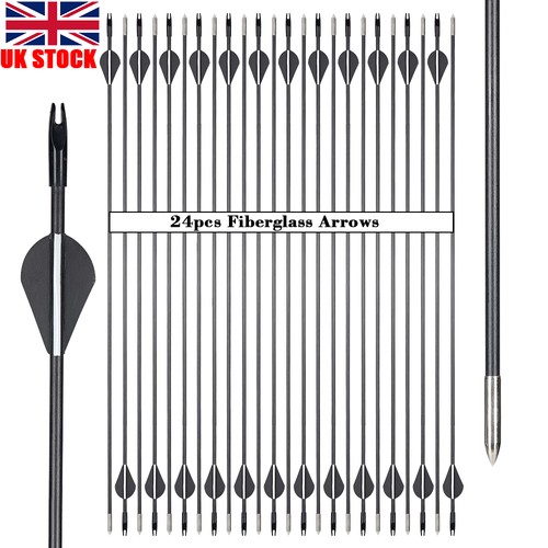 24pcs fiberglass arrows 2 - fiberglass,