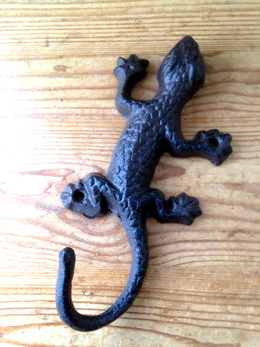 Cast iron gecko - gecko, door/