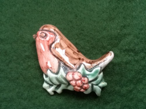 Christmas ceramic robin - robin, on