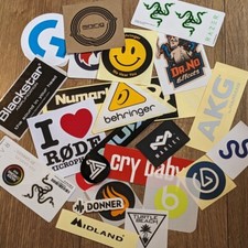 Audio logo sticker decal for Logitech Behringer Beats Razer Turtle AKG Rode MXR