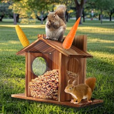Squirrel Feeder Garden Roofed