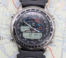 Vtg Citizen C091-088859 Promaster Racing Timer Analog-Digital Men's Watch READ