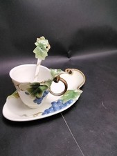 Collectable Graff Vintage Porcelain Tea Cup Cake Plate, With Decorated Spoon