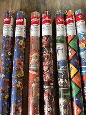 Lot of 7 gift wrapping paper