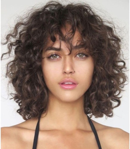 Short brown curly wig for - short,