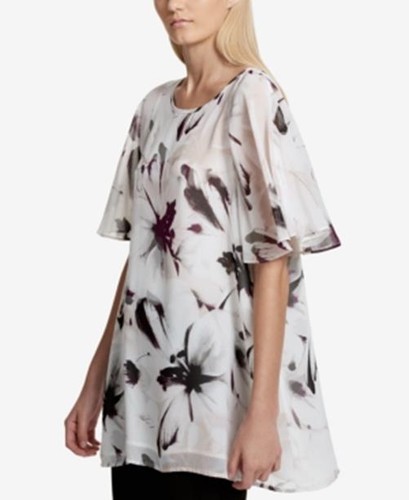 Calvin klein floral scoop - klein, neck