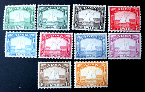 Aden 1937 dhows set - aden,