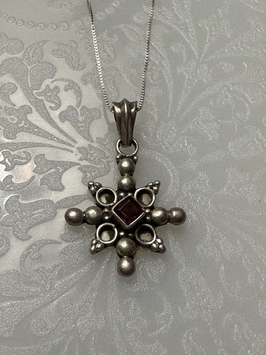 Vintage sterling silver garnet - vintage,