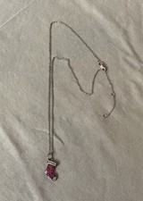QVC DIAMONIQUE CHRISTMAS STOCKING NECKLACE- BRAND NEW