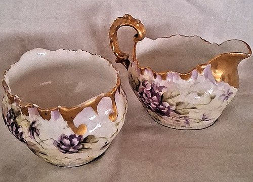 Vintage limoges cream sugar - vintage, &