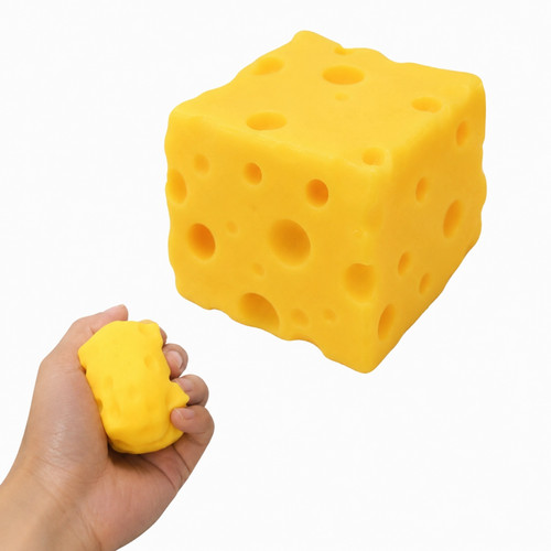 Cheese shape stress ball - stress,