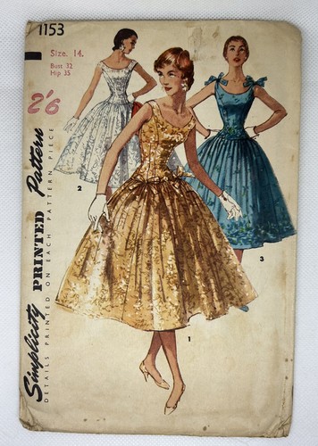 Vintage 1950s simplicity 1153 - vintage,