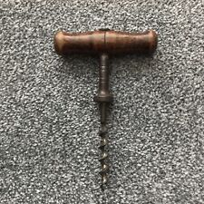Old CORKSCREW WITH WOODEN HANDLE