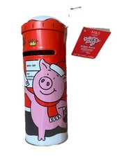 M&S Marks and Spencer Percy Pig Piggy Bank Tin With Fruit Flavored Candy NEW