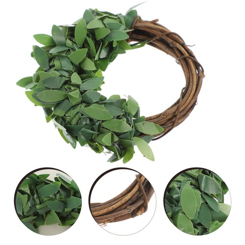 6pcs napkin rings green leaf - napkin,