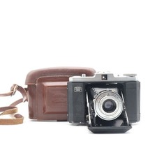 Zeiss Ikon Nettar Folding Camera Novar Anastigmat 75mm Vario w/ Case AS-IS