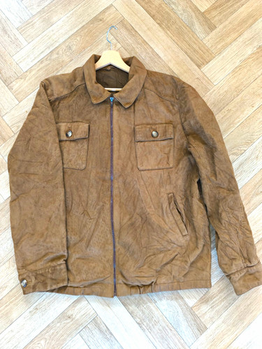 Men brown suede - brown, jacket