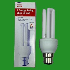 1x 15W (=75W) Tesco CFL Stick