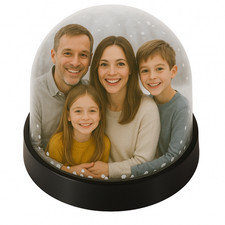 Custom Photo Snow Globe, Personalised Photo Snow Globe Christmas, Birthday Gift