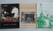 Brick built wood fired oven building books x 3
