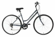 Premium Commuter 700c Wheel 18" Frame Grey Ladies Hybrid City Trekking Bike 