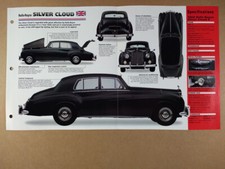 1960 Rolls-Royce Silver Cloud II specs photos 1998 info sheet