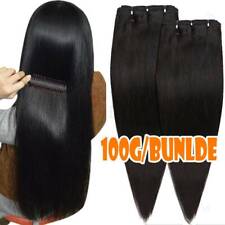 100% Unprocessed Virgin Human Hair Bundles Weave Weft Extensions 100g Thick UK