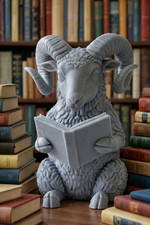 Wise Reading Ram Ornament –