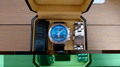 Breitling a68362 blue dial - b-1,