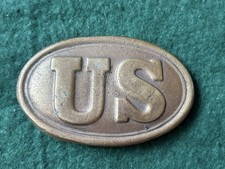 Reproduction Solid Brass American Civil War US Belt Buckle.