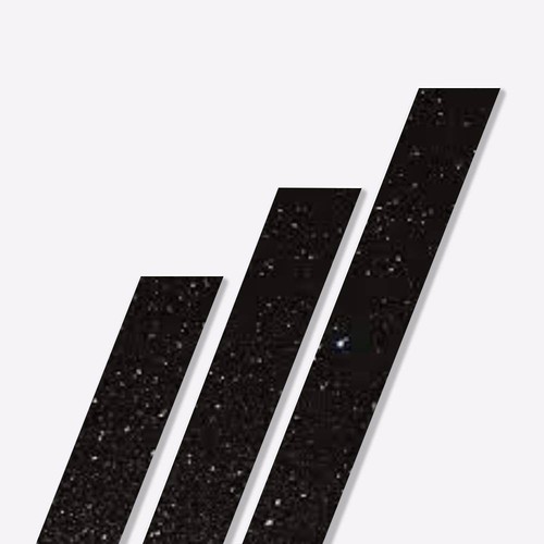 Black sparkle edging strip - black,