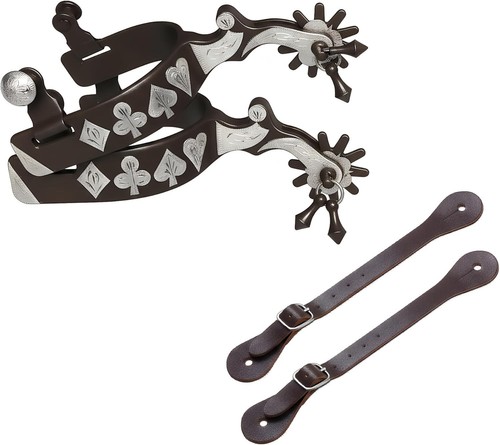 2pcs horse spurs for cowboy - spurs,