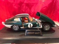 VINTAGE MARJORETTE CLUB 1:24 JAGUAR E TYPE DIE CAST CAR 4102 GREEN MOVING PARTS