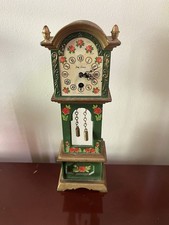 MINIATURE GRANDFATHER MECHANICAL VINTAGE CLOCK WEST GERMANY SPARES OR REPAIRS