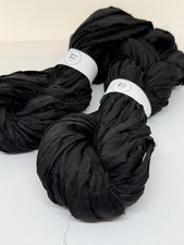 Sari silk ribbon 10m black - silk,