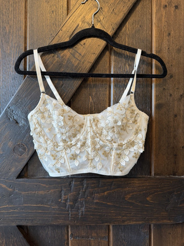 White gold sheer floral - white/gold,