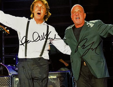 Billy Joel + Paul McCartney Signed 8x10 Autographed Photo / Picture + COA