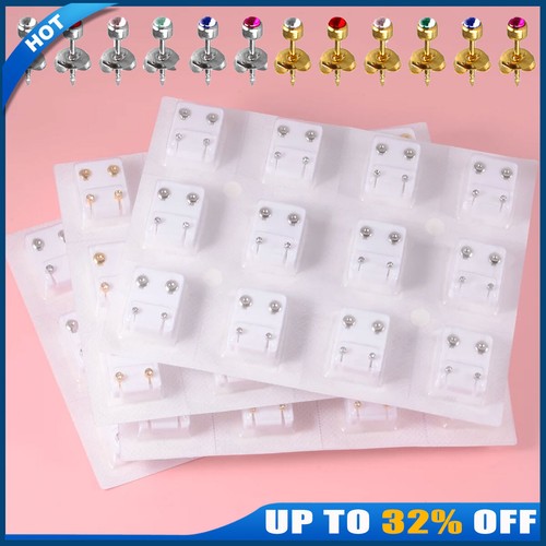 Pairs sterile gem earrings - sterile,