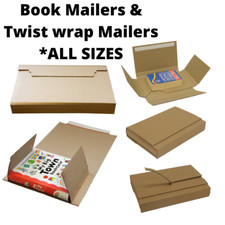 POSTAL PACKAGING MAILERS TWIST WRAPS BOOK MAILER - BOTH OPTIONS ALL SIZES 