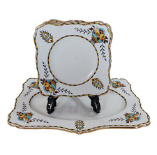 Royal Winton Rectangular Cake Sandwich Serving Plate & 5 Small Square Plates 30s